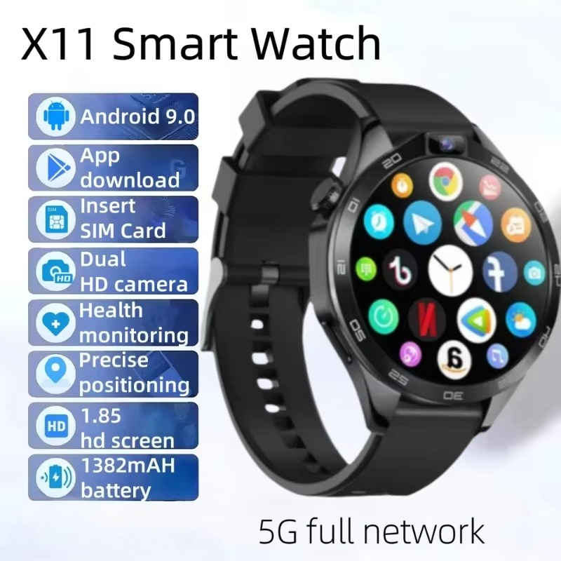 Smartwatch Watches For Women With Gps - Neue X11 4G Herren-Smartwatch mit Dual-Kamera,