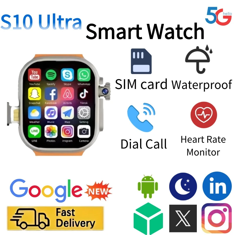 Smartwatch Watches Price - Netzwerk-Smartwatch S10Ultra SIM-Karte Drehbare Kamera Android