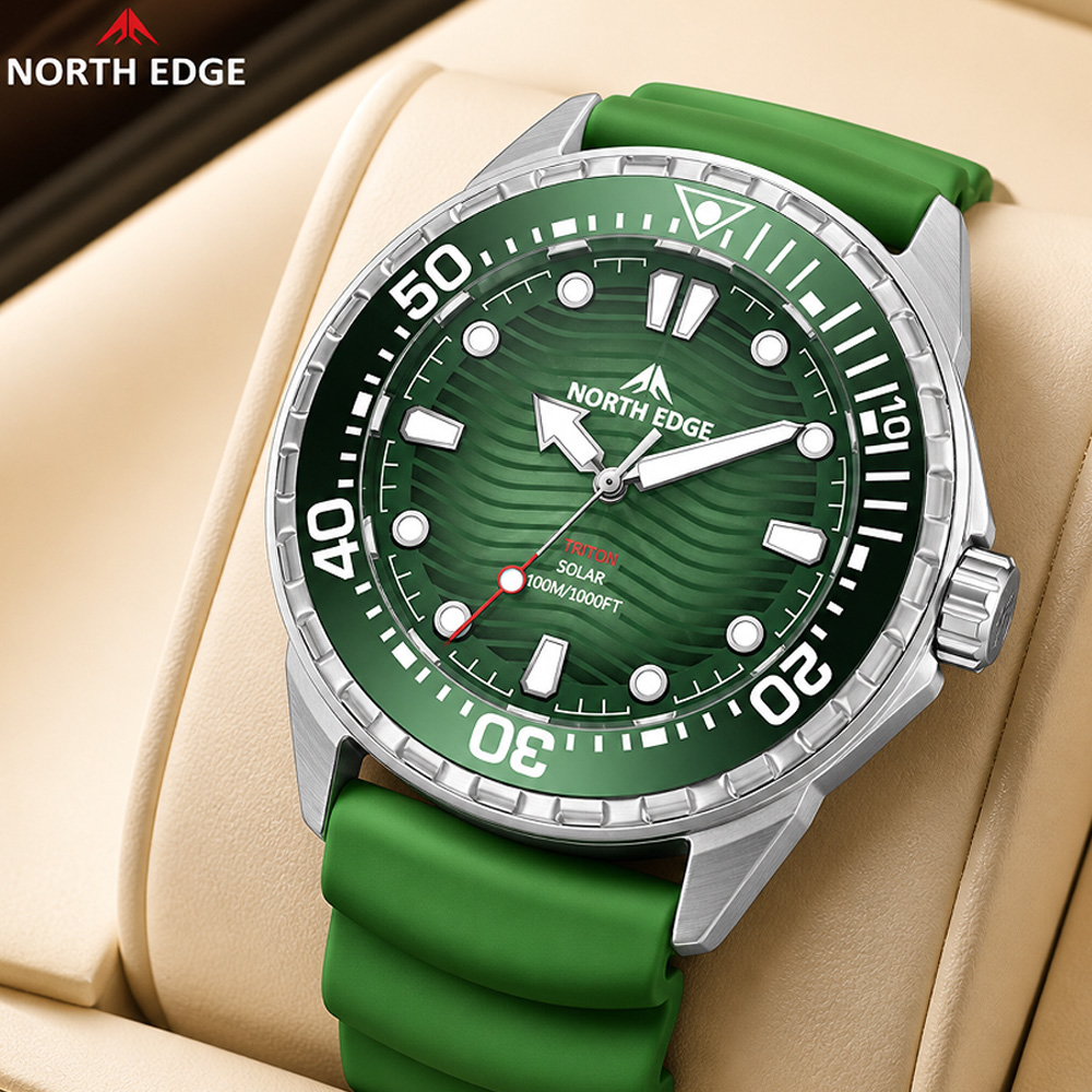 Altimeter Compass Watch - NORTH EDGE TRITON Solar-Taucheruhr für Herren