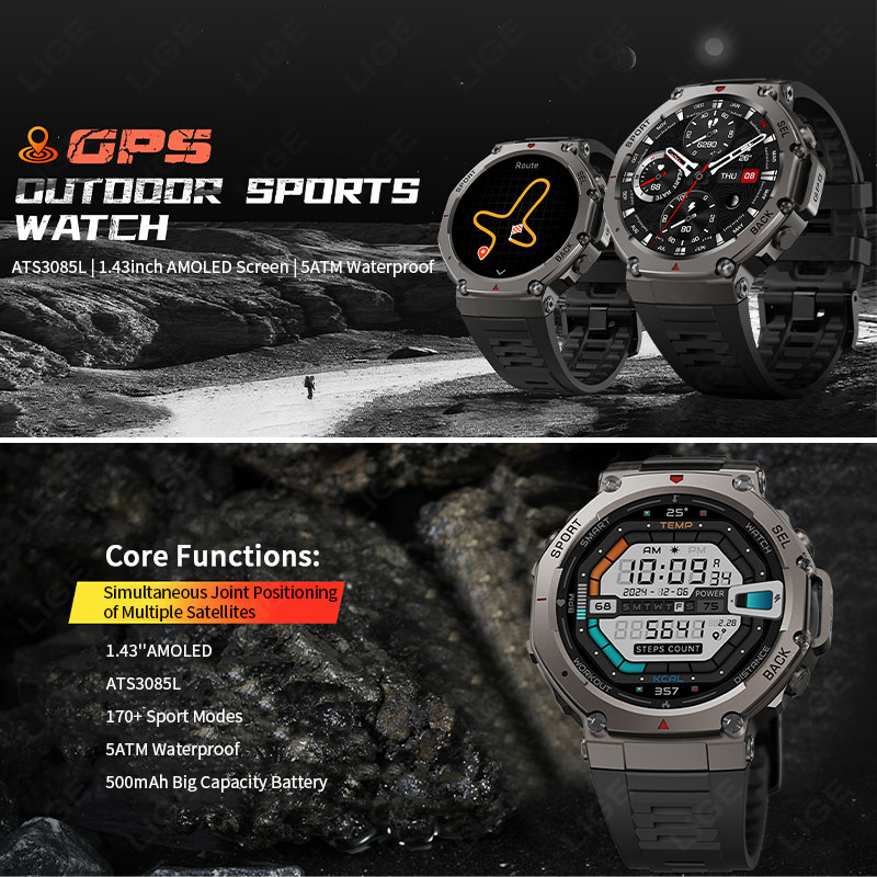 LIGE Militärklasse GPS Smartwa – Altimeter Compass Watch Bewertung und Preis