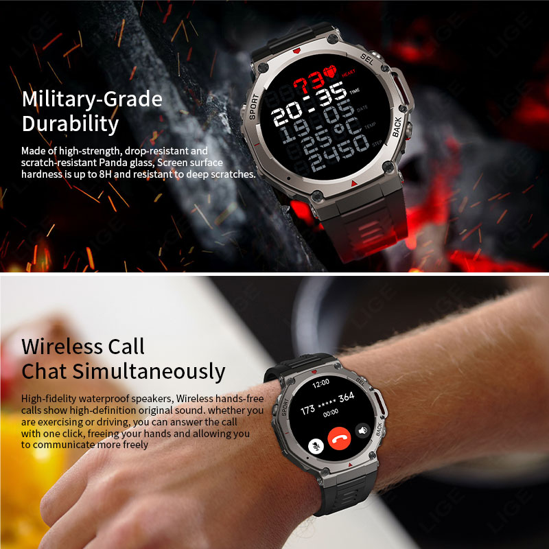 LIGE Militärklasse GPS Smartwa – Altimeter Compass Watch Bewertung und Preis